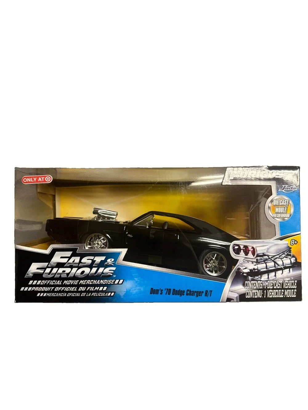 Jada Fast & Furious 7 Dom's 1970 Dodge Charger R/T Black 1/24 Diecast Target